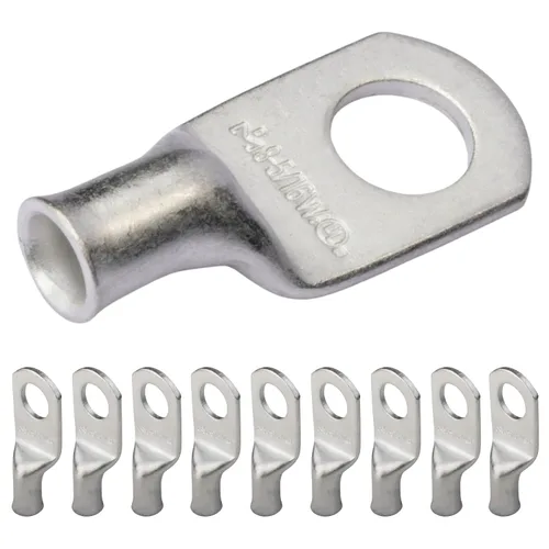 Vista 54 de SELTERM 5 piezas terminales de cable de cobre estañado 1/0 AWG perno de 1/2", extremos de cable de batería, terminales de anillo, conectores