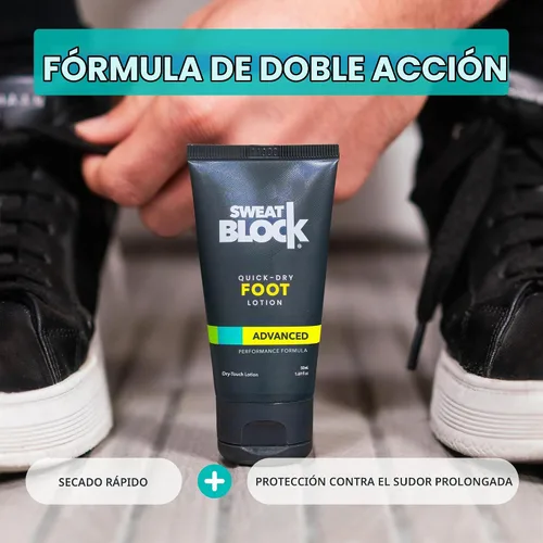 Vista 4 de SweatBlock Loción antitranspirante para pies, eliminador de olores de pies