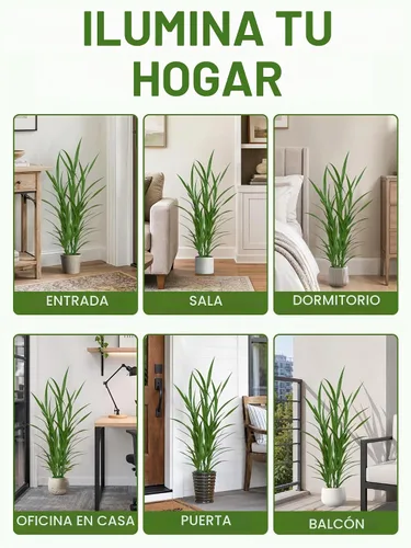 Vista 6 de Plantas artificiales para interiores de 3.6 pies de alto, plantas de piso