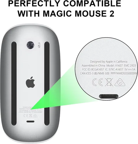 Vista 6 de B BELK Funda compatible con Apple Magic Mouse 1 y 2, funda rígida de plástico transparente ultrafina para Magic Mouse, 3 capas resistente a caídas