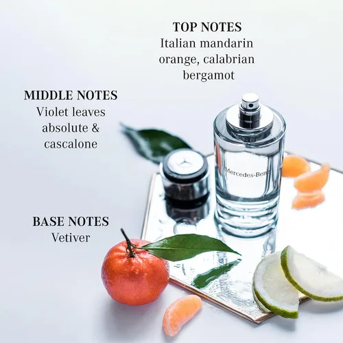 Vista 5 de Mercedes Benz para hombres – Colonia de larga duración para hombres – Notas de bergamota, limón y cedro – Eau de Toilette de uso diario en botella
