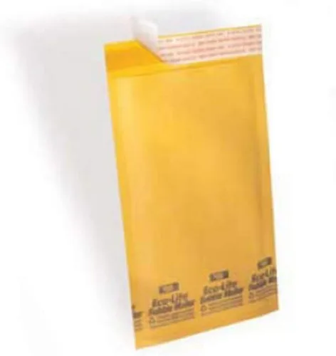 Vista 2 de IPG Eco-lite #000 ELSS000 sobre para envíos de papel kraft dorado con cierre automático, 4 x 8 pulgadas (caja de 500)