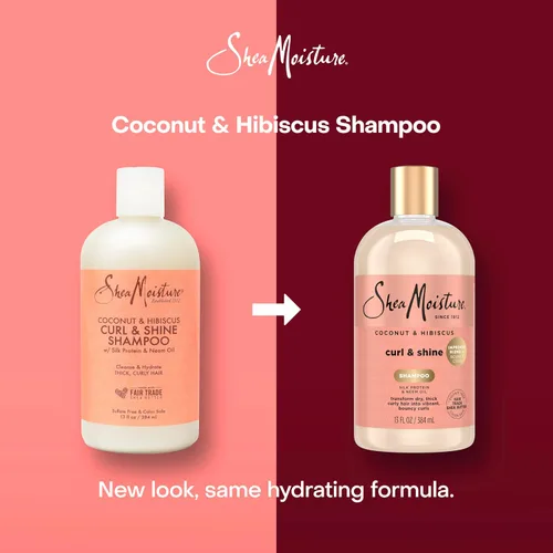 Vista 3 de Shampoo para cabello rizado de karité Humedad Hibiscus de coco, 13 onzas