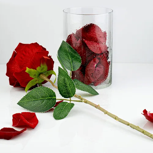 Vista 6 de Caja de anillo de rosa noble Caja de anillo de compromiso con corazón de flor para anillo de propuesta, ceremonia, boda u ocasiones especiales