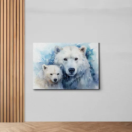 Vista 6 de Fox Mother Cub Prints, In The Style Of Stencil,Based, Ivory, Kids Wall Art, Kids Wall Art Display, Mom And Baby Animal Art Print, Wall Art, Home