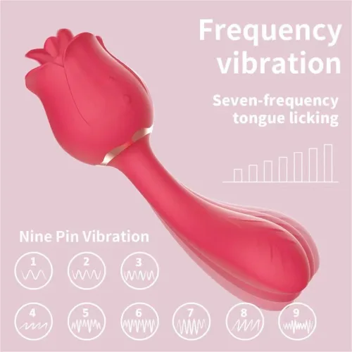 Vista 3 de Vibrador de juguete rosa para mujeres, lamer el clítoris, vibradores de punto G para mujeres, consolador de pezón de clítoris, estimulador
