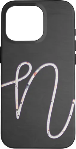 Vista 20 de Carcasa para iPhone 16 con monograma de letra N de plata clara