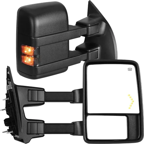 Vista 13 de YITAMOTOR Espejos de remolque compatibles para Ford F250, F350, F450, F550 2008-2016, espejos de remolque con calefacción eléctrica y luz de giro