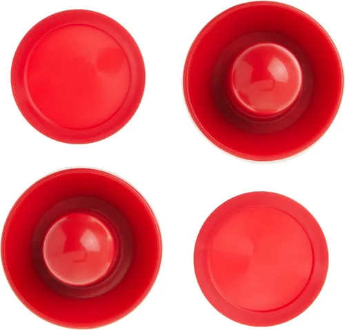 Vista 3 de Brybelly Discos y paletas de hockey de aire, estilo sombrero para mesa de juegos para niños y adultos, tamaño pequeño, 2 discos y 2 paletas