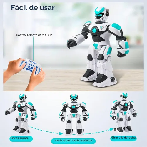 Vista 2 de HPROMOT - Robot de juguete RC Control de voz y gestos Caminar bailando cantando A partir de 6 años Gestos remotos y control de voz Paseos