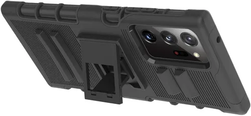 Vista 4 de Funda para Samsung Galaxy Note Ultra 20, protección contra caídas de cuerpo completo, resistente con clip para cinturón, funda resistente