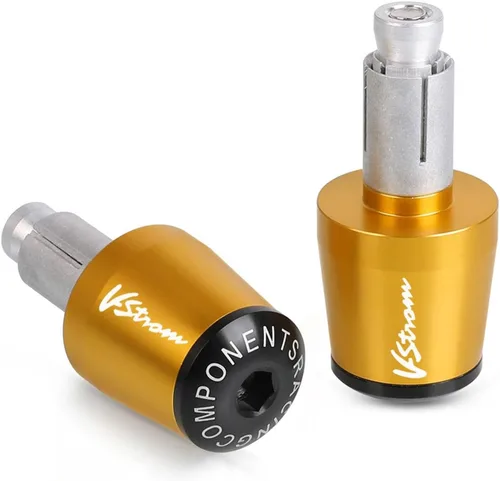 Vista 4 de for Suzuki V-Strom 650 V-Strom650 VStrom 1000 DL1000/V-STROM All Year Motorcycle Handlebars Grips Ends Bar Ends Handlebars Caps (Color : Gold -Black)