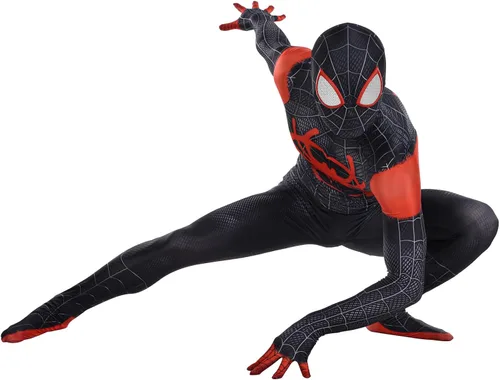 Vista 2 de CHGCHLCO Into The Spider Verse Miles Morales - Disfraz unisex de licra y elastano para Halloween