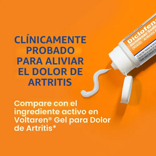 Vista 2 de HealthCareAisle Gel de Diclofenac, 1%, Alivio del dolor artrítico - Tubo de 50 g - Fuerza de prescripción original (AINE)
