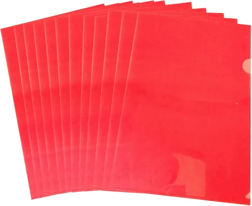 Vista 7 de Fundas transparentes tipo L para documentos A4, bolsillos seguros para proyectos, 12 piezas, color azul Carpeta de proyectos de carga superior