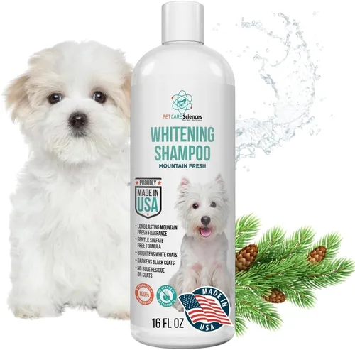 Vista 10 de Champú blanqueador para perros de 8 onzas líquidas – Champú para perros blancos – Champú para cachorros para abrigos blancos – Blanqueador de pelo