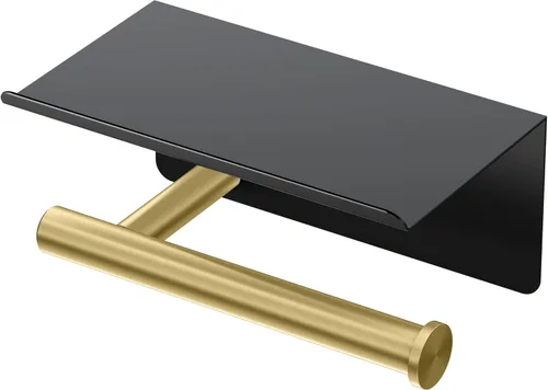 Vista 7 de Gatco 1420B Latitude II - Soporte para papel higiénico de 7 pulgadas con estante para teléfono, soporte de papel higiénico montado en la pared