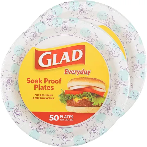Vista 12 de Glad - Platos de papel desechables cuadrados para todas las ocasiones