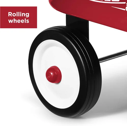 Vista 4 de Radio Flyer Mini vagón rojo clásico para niños, vagón de juguete de 12.5
