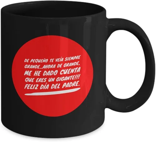 Vista 2 de Regalo para Papa Taza de Cafe Padre Vaso, taza café divertidas, tazas personalizadas, taza de café inspiradoras, taza con mensajes positivos., 11onza