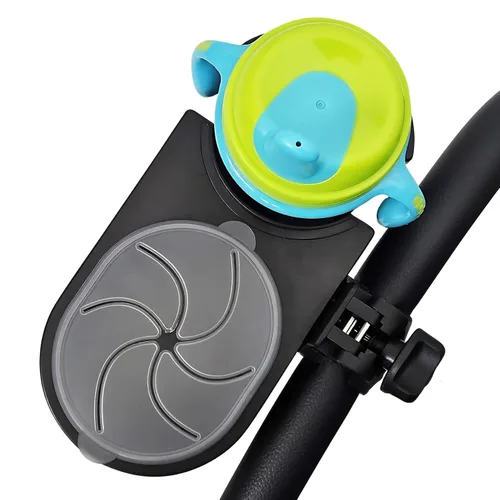 Vista 10 de liuliuby Accesorio universal para bandeja de refrigerios para cochecito Accesorio para portavasos de cochecito, bandeja universal para bocadillos