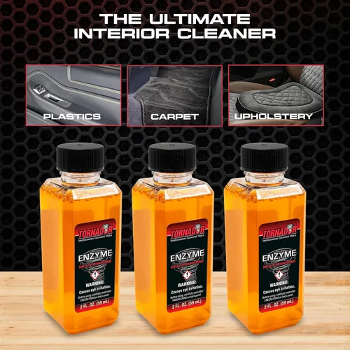 Vista 2 de Tornador TC-ENZYME - Limpiador enzimático multiusos de 2 onzas, paquete de 3 Removedor de manchas y manchas resistente con control de olores