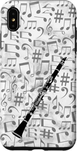 Vista 11 de Clarinet Phone Case - Music Notes - White Background Case for iPhone 17