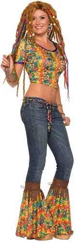 Vista 2 de Rubies Accesorio de disfraz hippie para mujer, como se muestra, estándar de EE. UU, Como se muestra