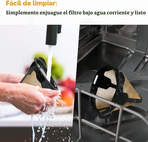 Vista 6 de Filtros de café aptos para cafetera Ninja, filtro de café reutilizable