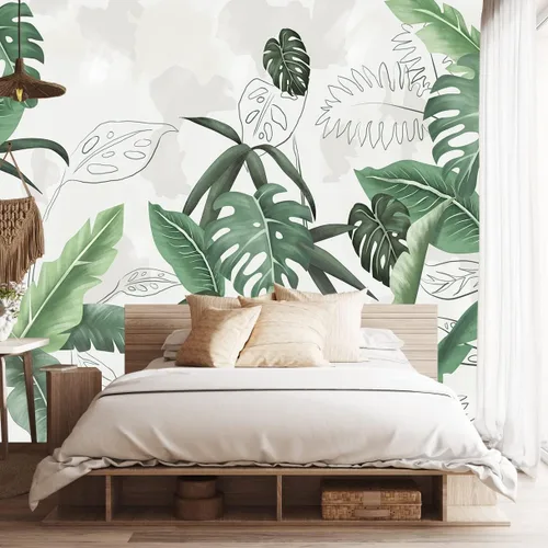 Vista 16 de Bormia Papel pintado floral 3D Peony Butterfly Mural de pared para sala de estar dormitorio (no despegar ni pegar)