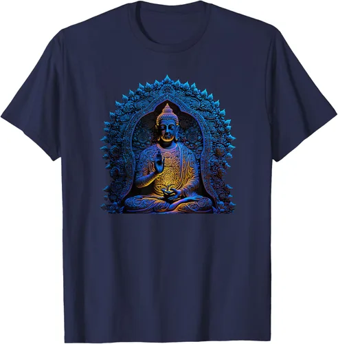 Vista 50 de Estatua de Buda Yoga Budismo Zen Buddhism Meditation T-Shirt Negro