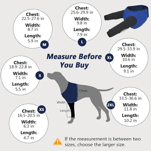 Vista 6 de Funda para pierna delantera para perro para dejar de lamer, protector de codo de perro para cirugía, puntos calientes, heridas, puntadas, granuloma