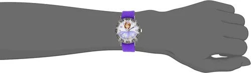 Vista 2 de Disney Jr. Kids' Plastic Time Teacher Analog Quartz Nylon Strap Watch