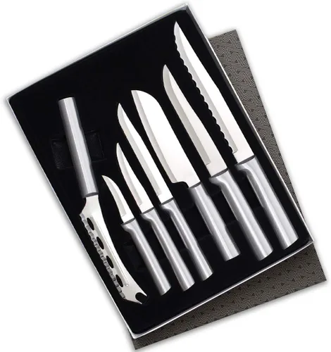Vista 10 de RADA Cubiertos The Starter Gift Set Parte 2 (G248), Negro Juego de cuchillos de 7 piezas, hoja de acero inoxidable, mango de resina