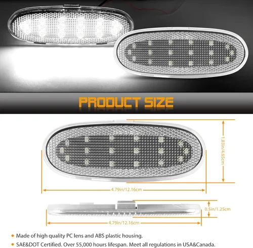 Vista 3 de Gempro Reflectores de panel de puerta LED para Dodge Ram 1500 2500 3500 Durango 2003-2009, Chrysler Aspen 2007-2009 Lámparas de puerta de cortesía