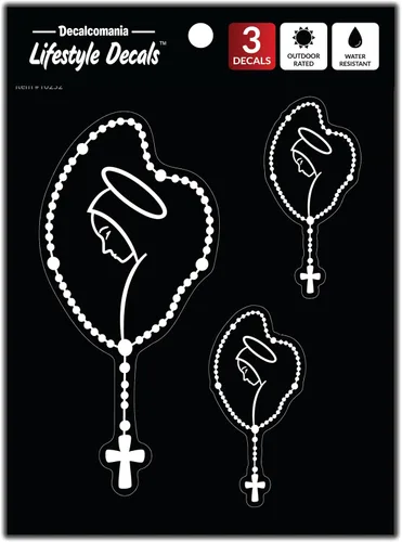 Vista 8 de Decalcomania - Calcomanías de cruces cristianas para ventana de coche o camión, calcomanía de cruz blanca y negra para automóvil y calcomanías