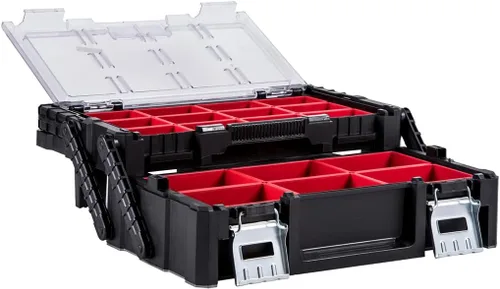 Vista 9 de Keter Stack-n-Roll - Caja de herramientas de dos cajones para piezas pequeñas y accesorios de herramientas eléctricas, se adapta al sistema modular