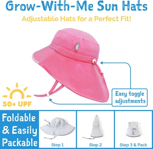 Vista 3 de JAN & JUL Sombreros de sol de secado rápido UPF 50+ para niños