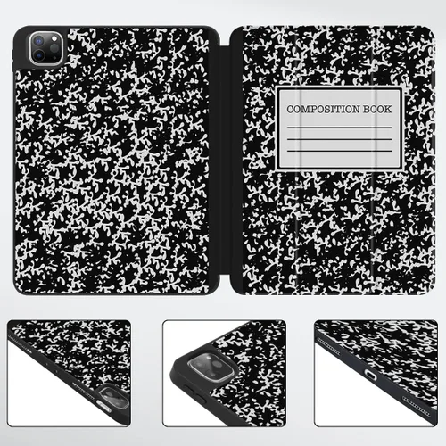 Vista 7 de Funda Tuiklol para iPad Pro de 12.9 pulgadas 2022 2021 2020 2018 6th / 5th / 4th / 3rd Gen Built in Pencil Holder Protective Stand Back Cover with