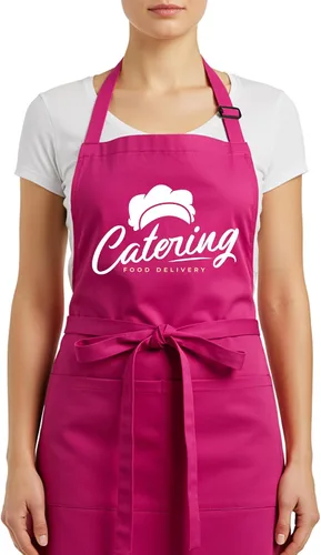 Vista 3 de Delantal con Logotipo Personalizado, Nombre Personalizado, Delantales con Foto para Hombres y Mujeres, Babero de Chef Ajustable Impermeable con 2