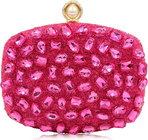 Vista 13 de Milisente Clutch Purses For Women Crystal Clutches Evening Bags Gemstone Clutch Purse For Wedding Formal