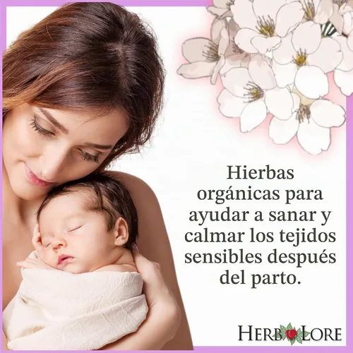 Vista 7 de Herb Lore Baño posparto orgánico de Sitz remojado, cuidado herbario después del nacimiento para la curación perineal
