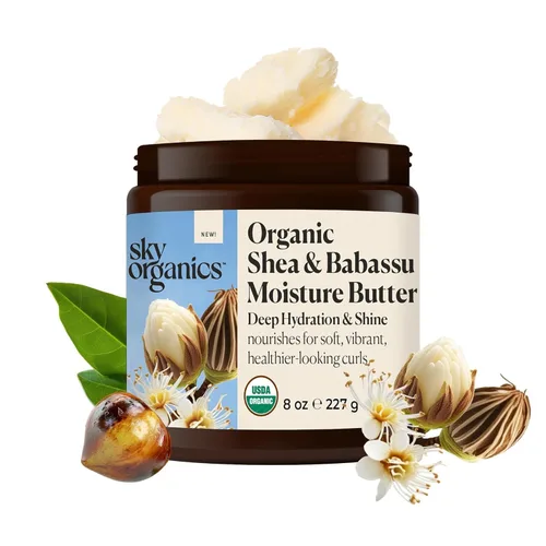 Vista 8 de Manteca de karité ecológica por Sky Organics, sin refinar, 100% pura manteca de cacao prima, 16 onzas, nutritiva para piel, hidratante de curación