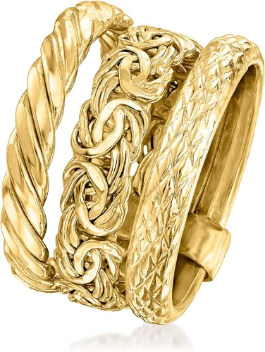 Vista 3 de Ross-Simons 14kt Yellow Gold Jewelry Set 3 Stacked Rings