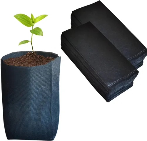 Vista 13 de gardtree Bolsas para vivero de plantas de 7.8" x 8.6" 100 unidades, bolsas de cultivo de plantas biodegradables de tela no tejida, macetas Blanco
