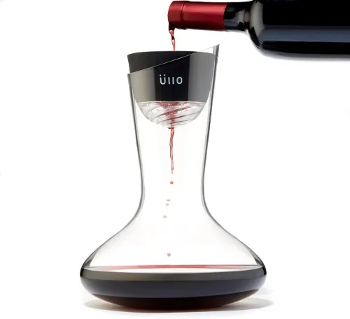 Vista 2 de Ullo - Purificador de vino con decantador soplado a mano y 6 filtros de sulfito, restaura la pureza natural del vino