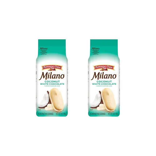 Vista 7 de Pepperidge Farm Milano - Galletas con sabor a coco y chocolate blanco, bolsa de 7 onzas