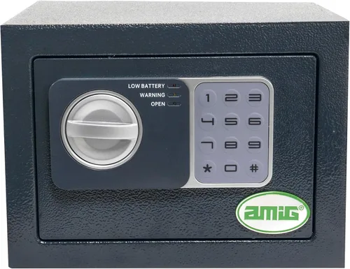 Vista 2 de Amig - Caja fuerte con código - Caja fuerte superpuesta - Acero - Pequeño camuflaje - Ideal para el hogar - Protección del dinero y joyas de valor