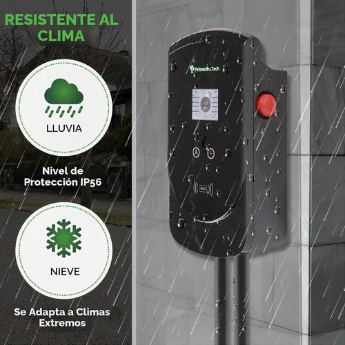 Vista 8 de PRIMECOM.TECH - Estación de carga inteligente para el hogar de vehículos eléctricos de nivel 2 de 50 amperios de 220 voltios para Tesla y todas