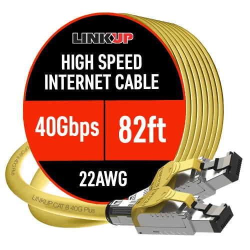 Vista 21 de LINKUP Cable Ethernet Cat 8 Cable largo de Internet Conexión LAN de alta velocidad Conectores RJ45 Uso con Cat 5/Cat 6/Cat 7 Óptimo